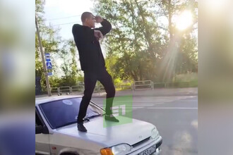 Челябинский водитель устроил безумный танцпол на авто и еще и наехал на крыше