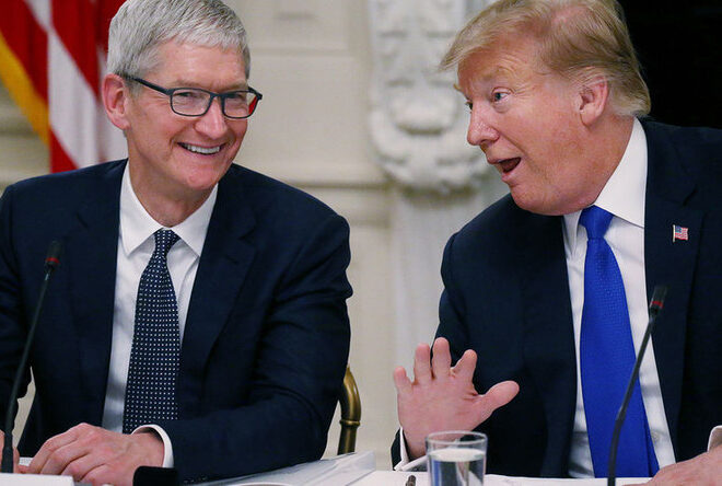 Трамп анонсирует новую инвестицию Apple на $100 млрд для укрепления производственной базы в США