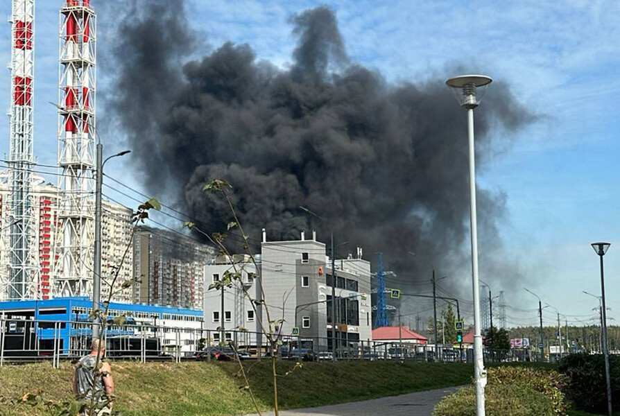 Небольшой пожар в Строящемся Объекте в Красногорске